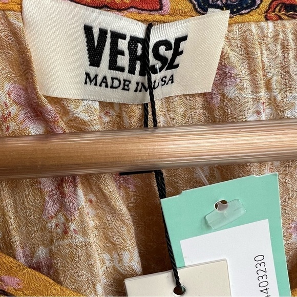 NWT Verse Mati Billow Sleeve Peasant Golden Yellow Blouse, Size Medium - Picture 5 of 9